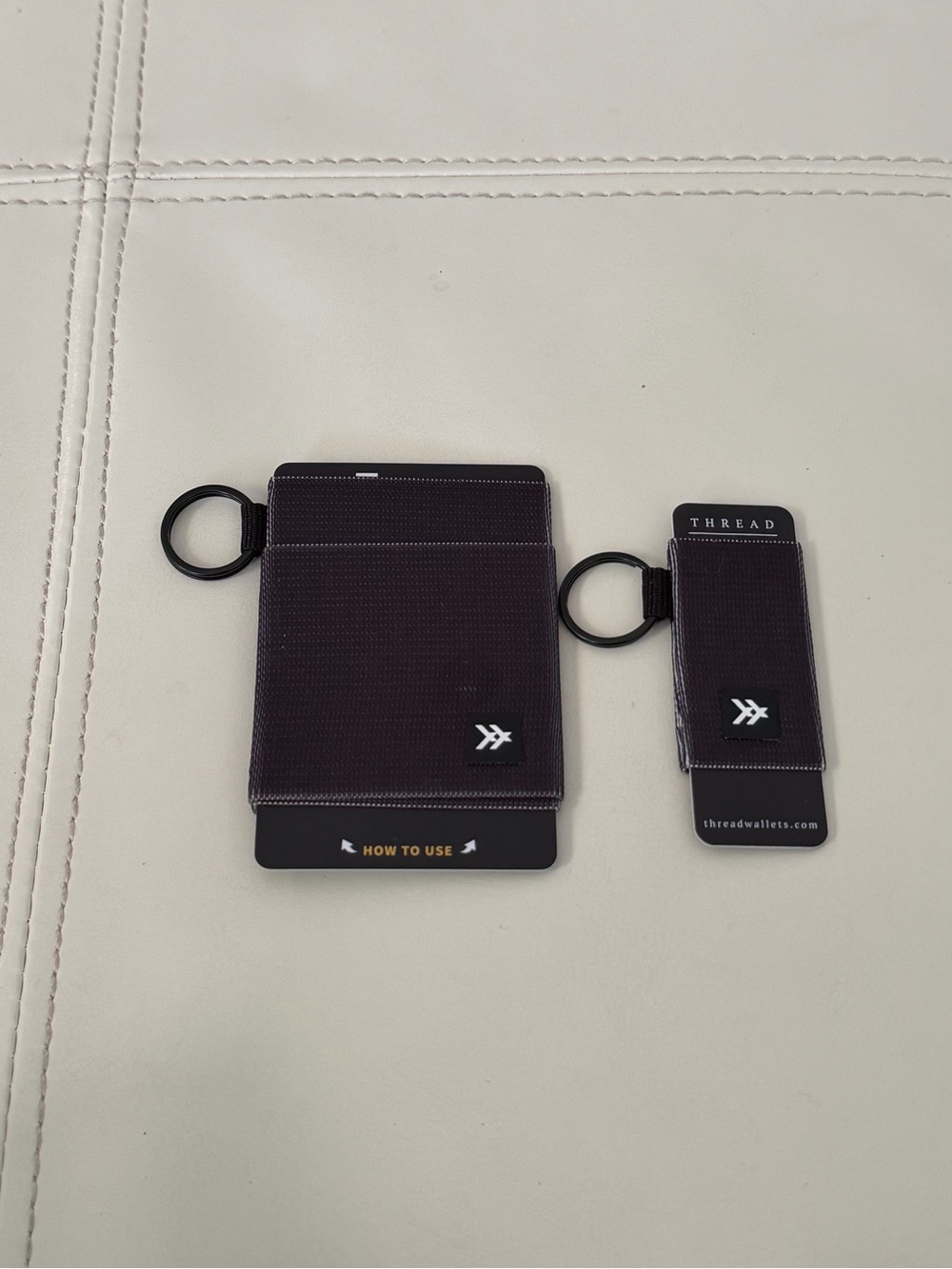 NWT Thread Wallet Elastic Slim Key & Card Holder & Chapstick Holder Set